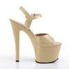 Pleaser - SKY309 Sandale à bride à la cheville, Pole dance chaussures - Chaussures de pole dance - Crème Product image